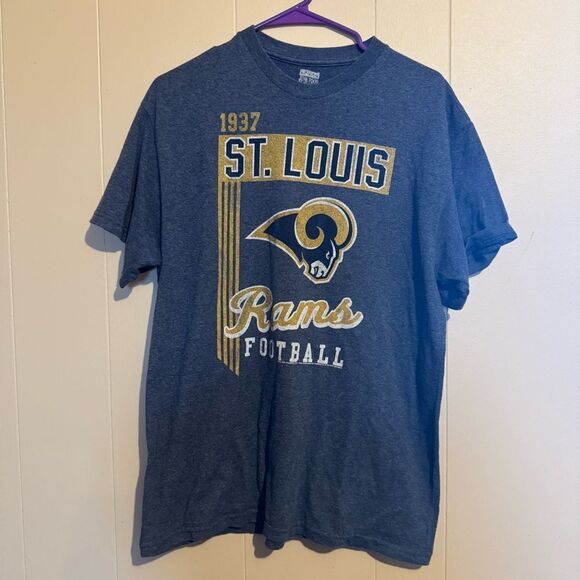 BUNDLE‎  St. Louis Rams Kids XL Blue Yellow #55 LAURINAITIS Jersey & men L Tee - Picture 10 of 13